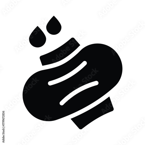 sanitary towel glyph icon illustration vector graphic.eps