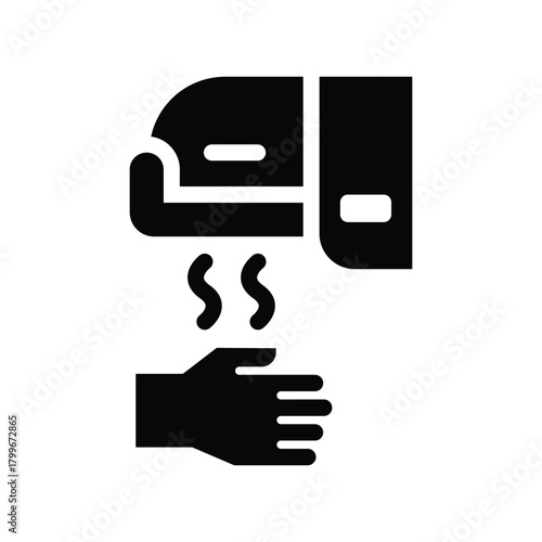 hand dryer glyph icon illustration vector graphic.eps