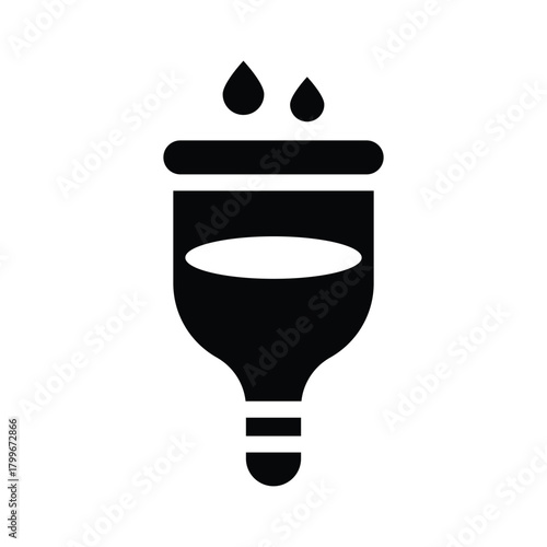menstrual cup glyph icon illustration vector graphic.eps