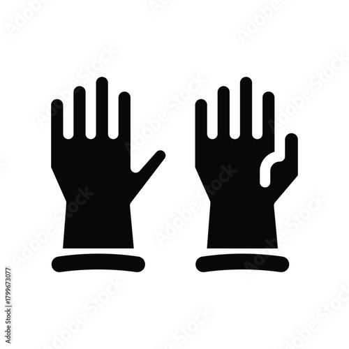 cleaning gloves glyph icon illustration vector graphic.eps