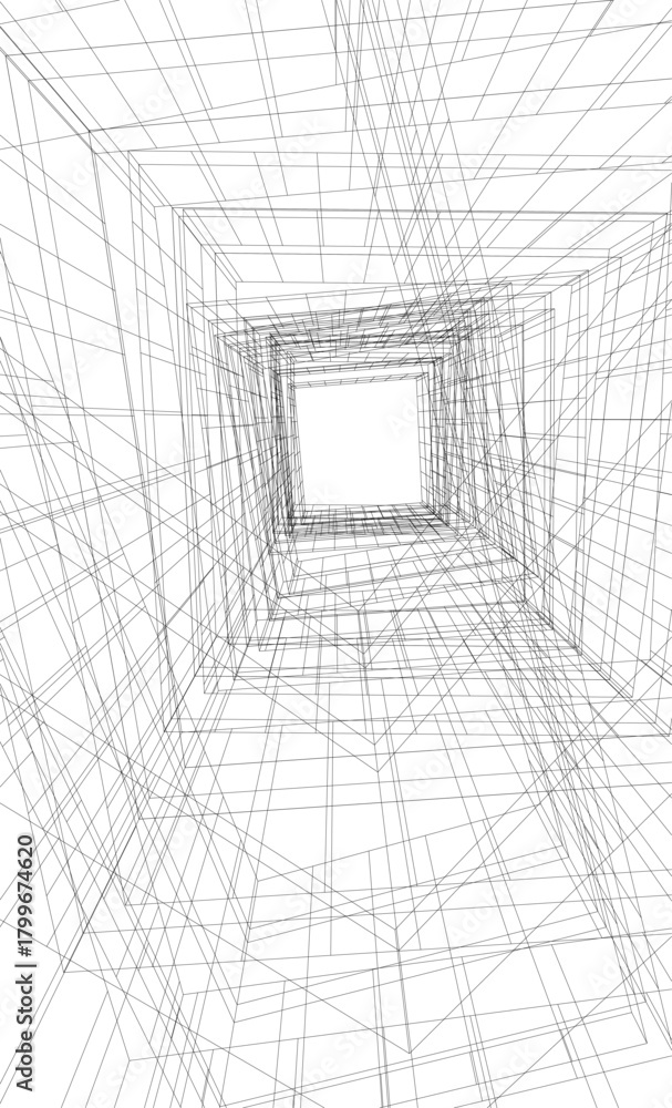 Obraz premium Architectural drawings vector 3d drawing