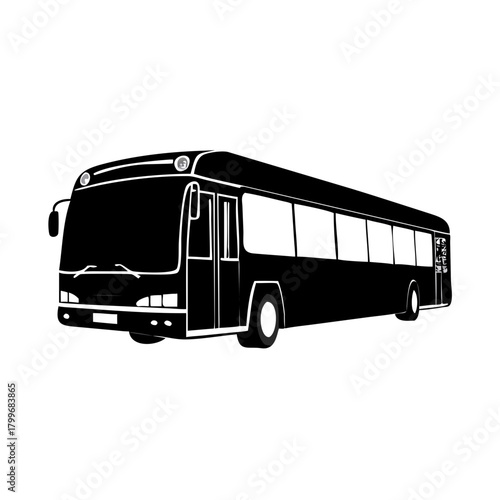 Red vintage double decker London bus vector illustration for public travel and transportation