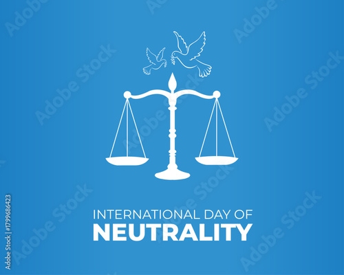 International day of Neutrality. 12 December. Holiday concept. Template for background with banner, poster and card. Vector illustration.