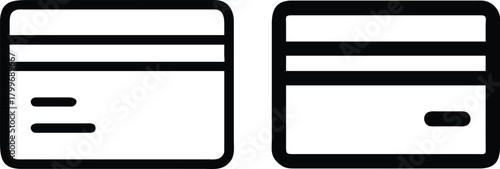 Minimal Credit Card Payment Vector Icon with Clean Bold Line Style for Banking, E-Commerce, and Financial Applications