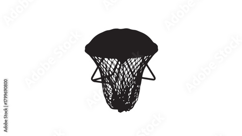 Modern black silhouette of a wastepaper basket for a chic office space, adding minimalist style to any workspace or design project, perfect for environmental awareness campaigns