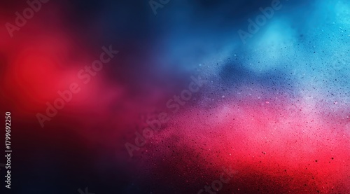 A blurry image of a red and blue background with a lot of white dots