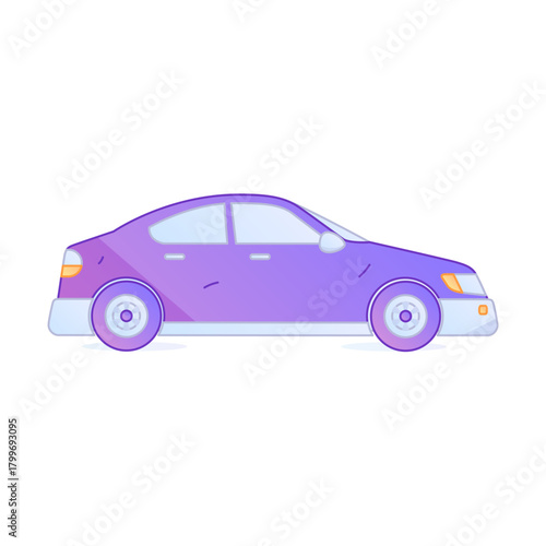 Urban Smart Commuting Transportation Network Gradient Flat Vector Illustration Eco-Friendly Shared Electric Vehicle Asset
