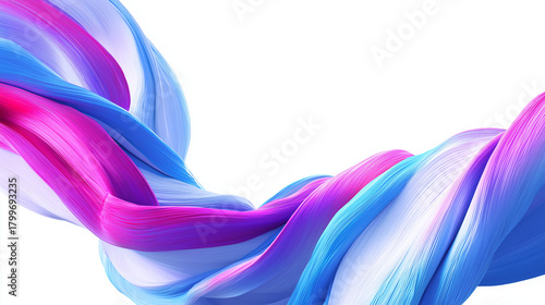flowing ribbons abstract with copy space