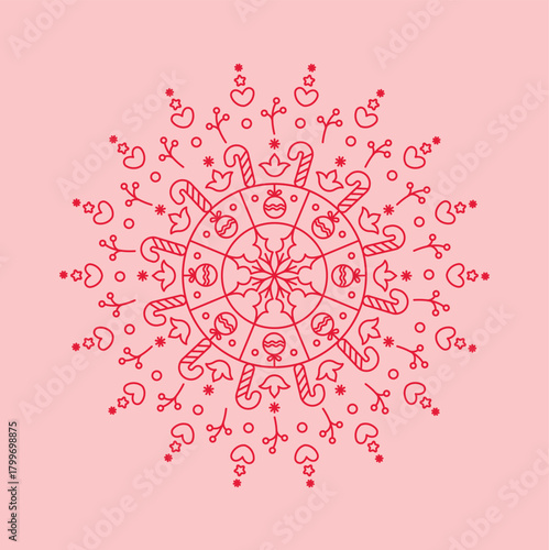 Christmas vector mandala
