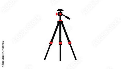 Tripod illustration simple flat isolated on white background photography and videography