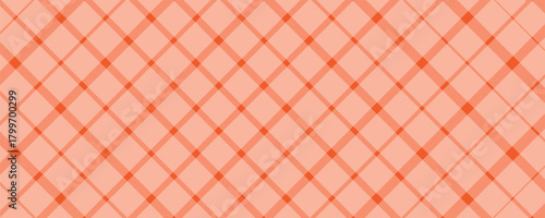 orange gingham or pattern. Fall or Thanksgiving textile pattern for tablecloths, picnic blankets, basket napkins, shirts, or handkerchiefs. Cotton, linen, or flannel design. Flat vector illustration.