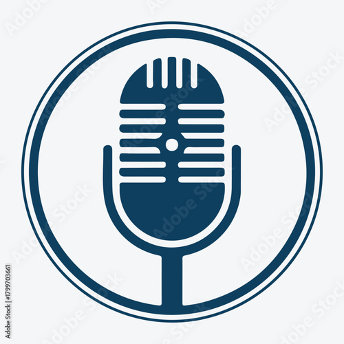 Vintage Microphone Icon Vector