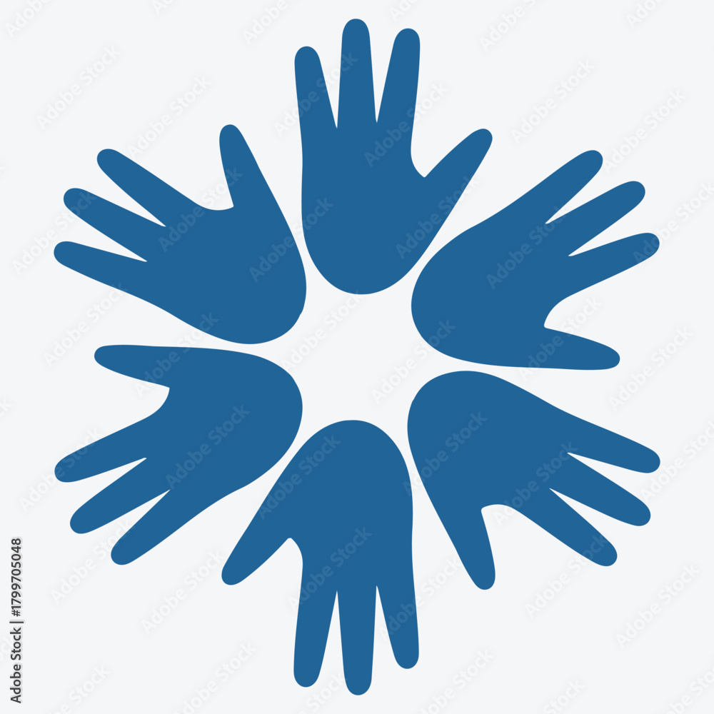Obraz premium Hands in Unity Logo design