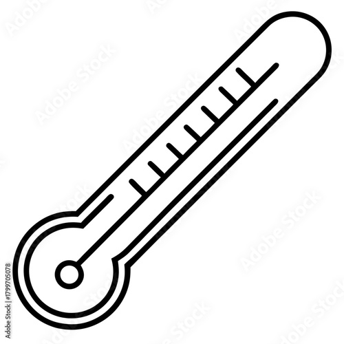 Illustration of a thermometer indicating a moderate temperature