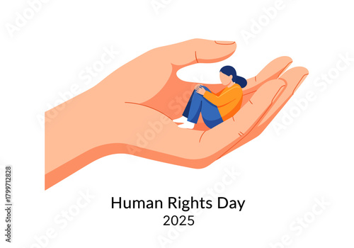 Human Rights Day 2025 Protection, Support, Vulnerable Woman