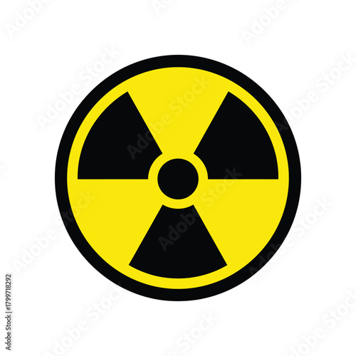 Radiation hazard symbol isolated on warns of radioactive material