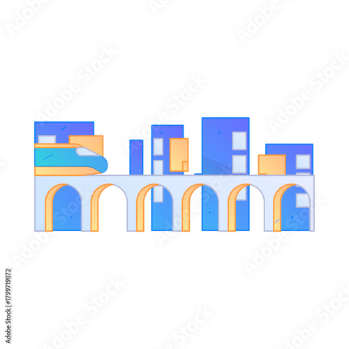 Smart Home Housing Architecture Real Estate Transaction Gradient Flat Vector Illustration Investment Mortgage Asset
