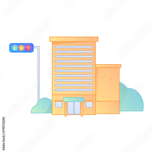 Smart Home Housing Architecture Real Estate Transaction Gradient Flat Vector Illustration Investment Mortgage Asset
