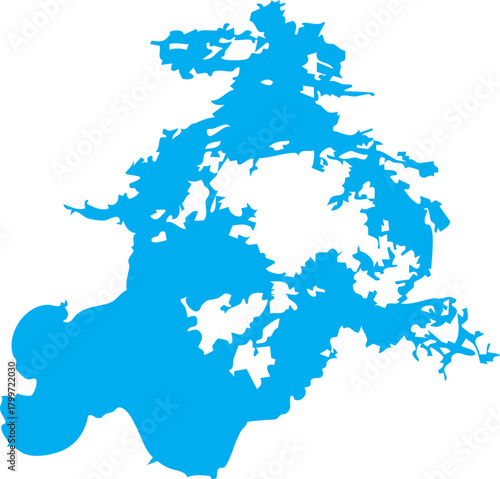 Lake of the Woods Shape Map North America