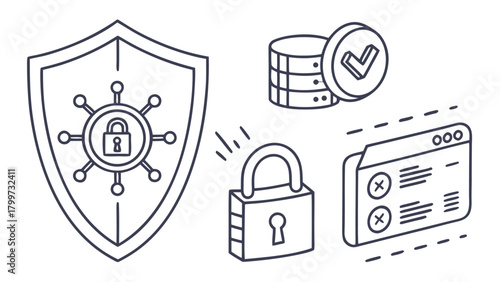 Network Safety and Privacy Icons