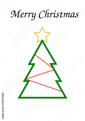 Colourfull Christmas Tree Card 