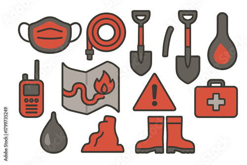 Essential equipment and protective tools for wildfire safety and emergency preparedness