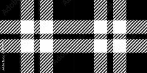 Upscale fabric vector background, idyllic texture tartan seamless. Fluffy pattern plaid textile check in black and white colors.