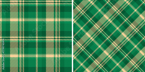 Check pattern fabric of background textile plaid with a vector texture tartan seamless. Set in nature colors. October fashion trends.