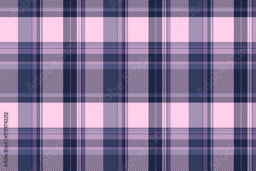 Frame pattern vector texture, geometrical check plaid fabric. Romance seamless background tartan textile in dark and light colors.
