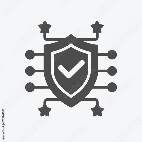 Verified data is protected by an innovative digital shield with star connections