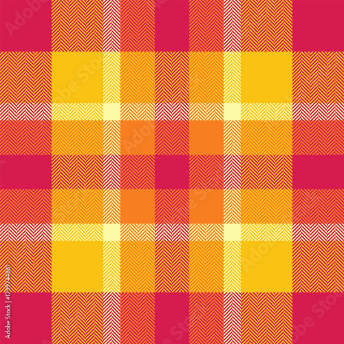 Britain pattern tartan seamless, household background fabric plaid. Copy space vector texture check textile in red and bright colors.
