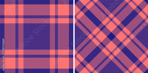 Check pattern fabric of plaid vector tartan with a texture seamless textile background. Set in space colors for apartment decor ideas.