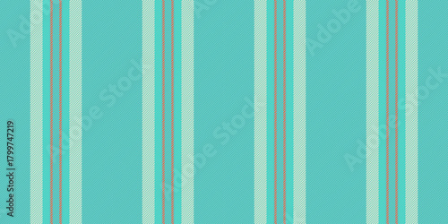 Now textile lines seamless, naked stripe fabric vertical. Rasculine vector pattern background texture in teal and light colors.