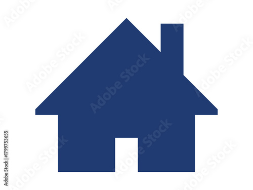 house emoji icon on blue background