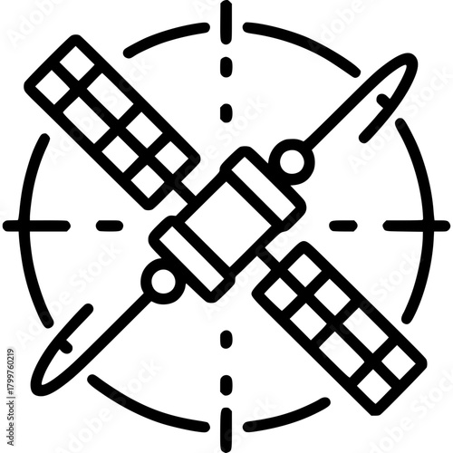 Orbital Sentinel: An abstract depiction of a modern satellite, poised in orbit, symbolizing global communication and technological advancement.