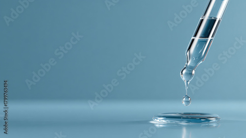 A close-up shot of a pipette dispensing a drop of liquid