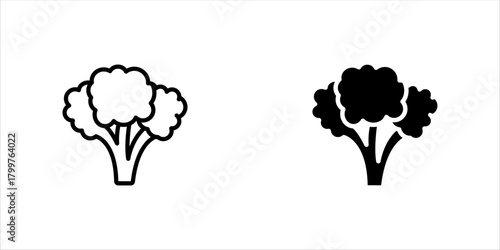 Broccoli icon set. vector illustration.
