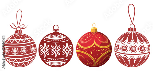 Red velvet Christmas ball on with background