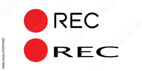 Recording indicator icon for video and audio capture in digital media applications, signifying active broadcast and live streaming status