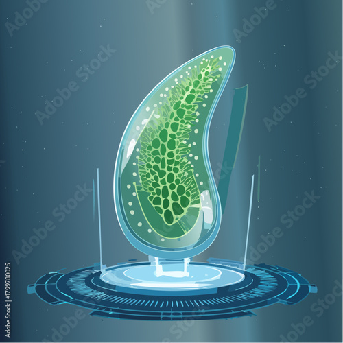 Futuristic Specimen Pod on a SciFi Platform