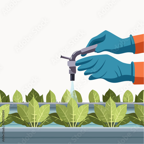 Precision Watering in a Modern Hydroponic Farm