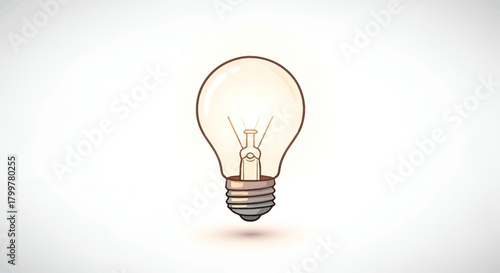 Illuminating idea bulb illustration, evoking concepts of innovation and creative thought