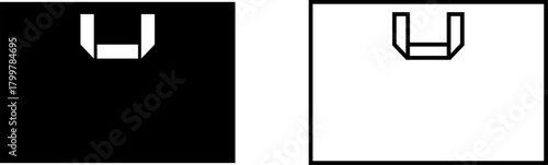 Distinctive logo design showcasing a simple and modern icon with two contrasting color variations, highlighting creativity and style