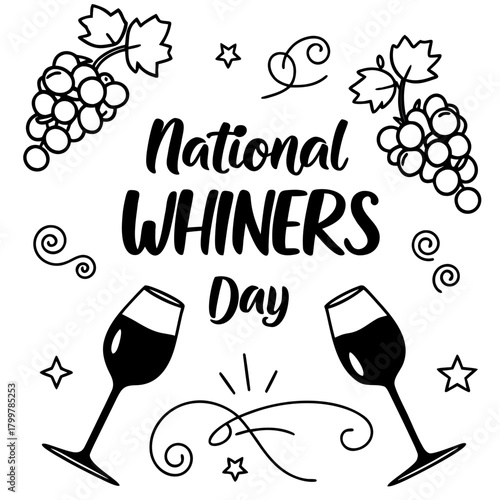 NATIONAL WHINERS DAY vector illustration isolated on white background