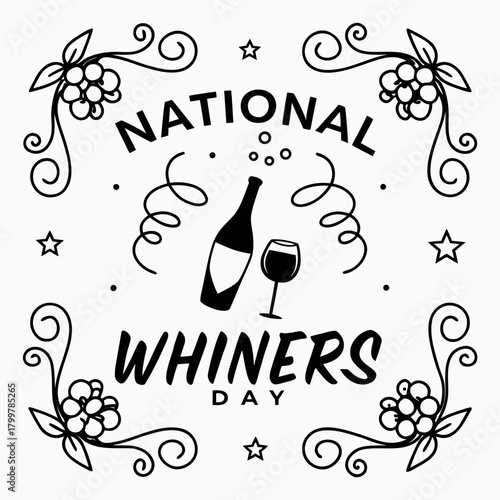 National Whiners Day Vector Illustration, Funny Characters Complaining and Grumpy Expressions Isolated on White Background