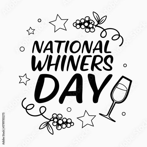 NATIONAL WHINERS DAY vector illustration isolated on white background