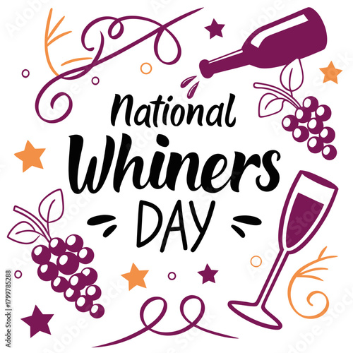 NATIONAL WHINERS DAY vector illustration 
