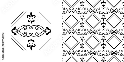Abstract Geometric Ornamental Design