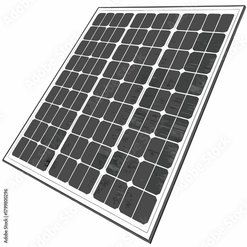 Solar panel for renewable energy isolated on