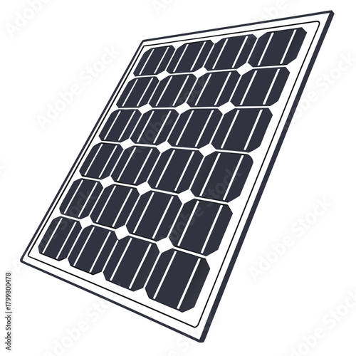 Solar panel for renewable energy isolated on